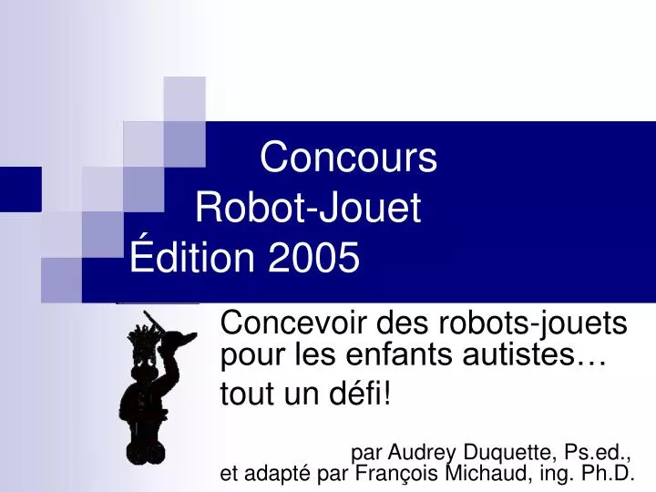 concours robot jouet dition 2005