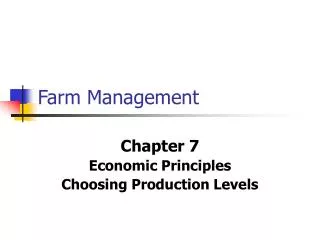 Farm Management