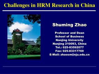 Challenges in HRM Research in China