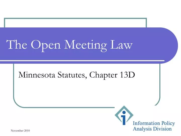 the open meeting law