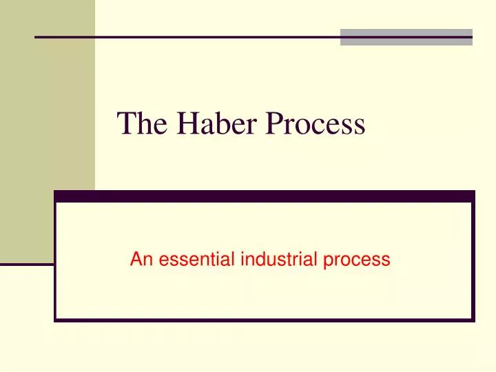 the haber process