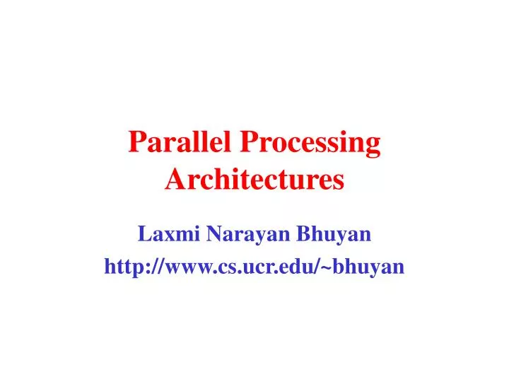parallel processing architectures