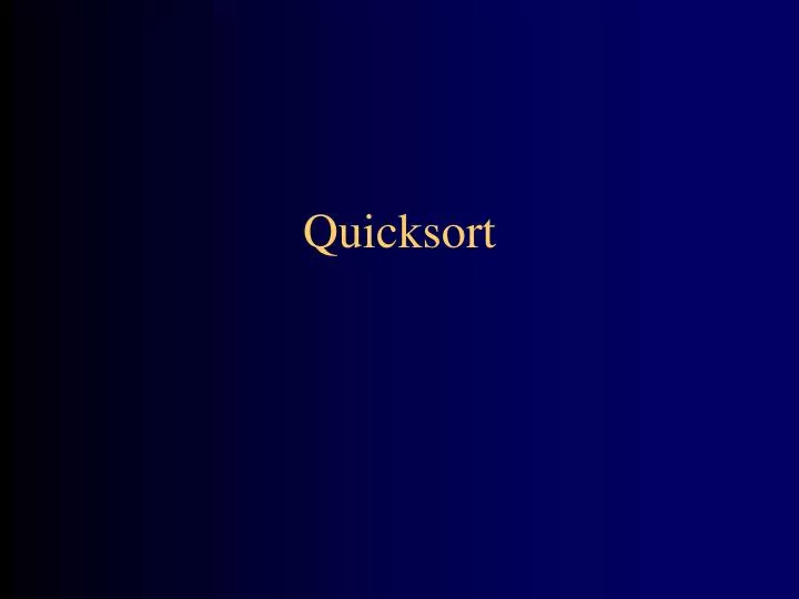 quicksort