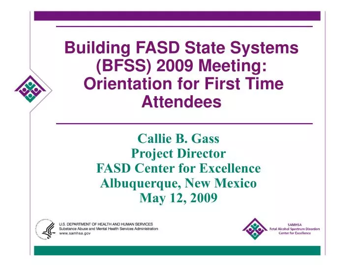 building fasd state systems bfss 2009 meeting orientation for first time attendees