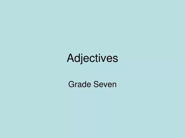 adjectives