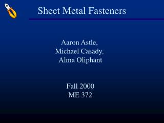 Sheet Metal Fasteners
