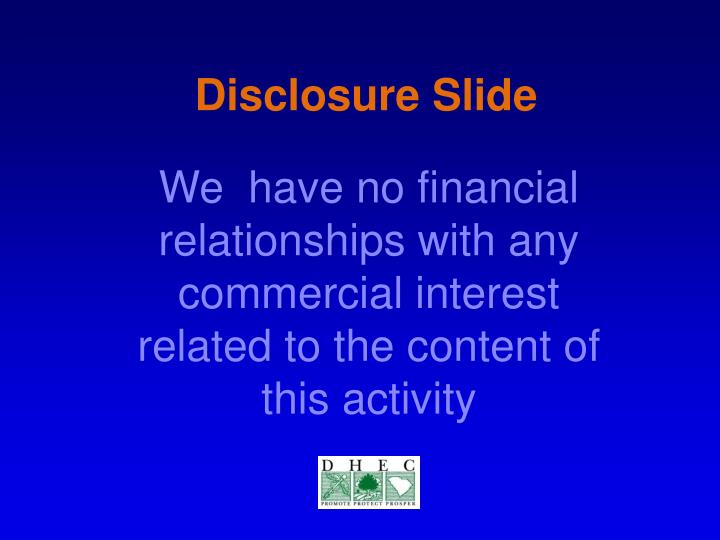 disclosure slide