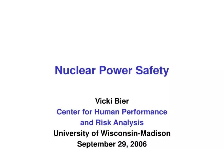 nuclear power safety
