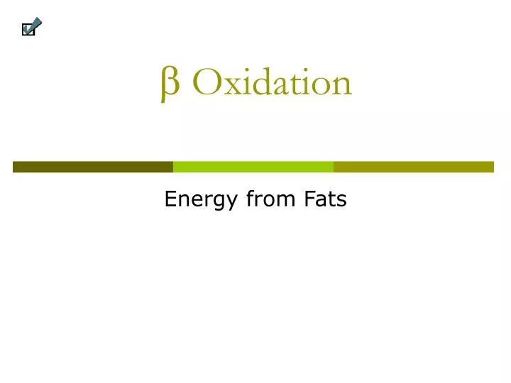 b oxidation