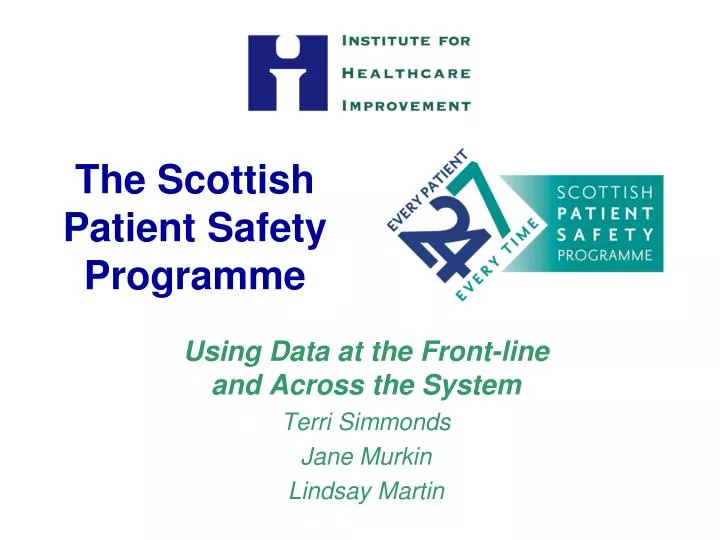 the scottish patient safety programme