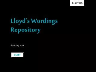 Lloyd’s Wordings Repository