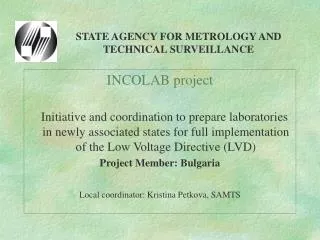 STATE AGENCY FOR METROLOGY AND TECHNICAL SURVEILLANCE