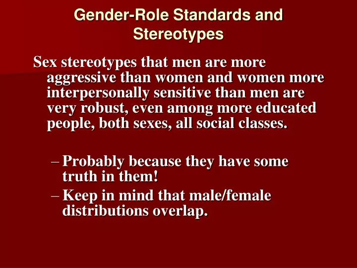 gender role standards and stereotypes
