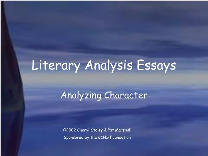 literary analysis essays