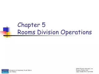 Chapter 5 Rooms Division Operations
