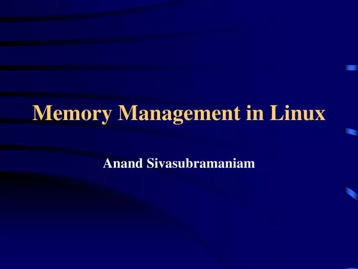 memory management in linux