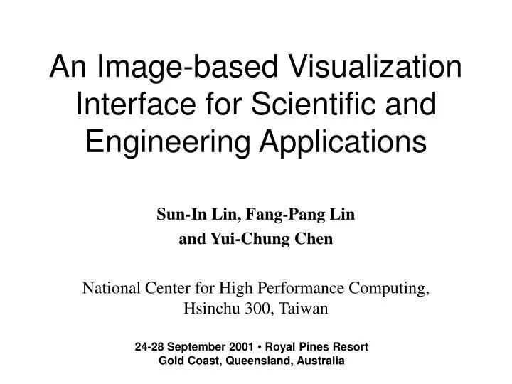 an image based visualization interface for scientific and engineering applications