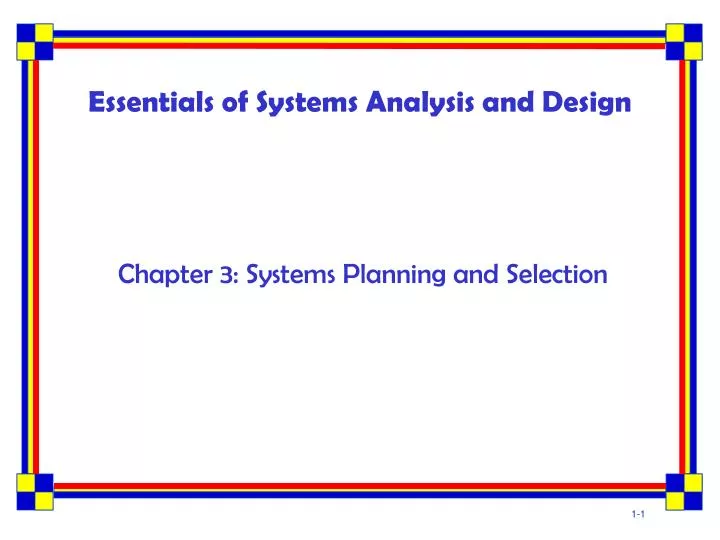 essentials of systems analysis and design