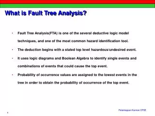 What is Fault Tree Analysis?