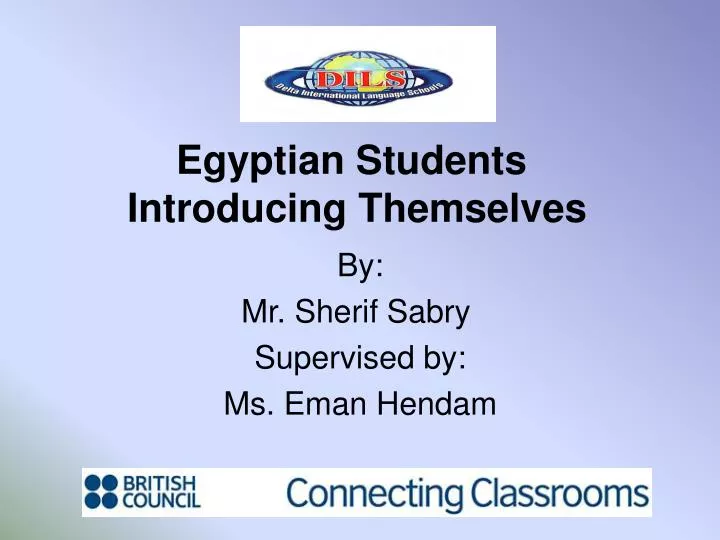 egyptian students introducing themselves
