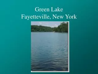 Green Lake Fayetteville, New York