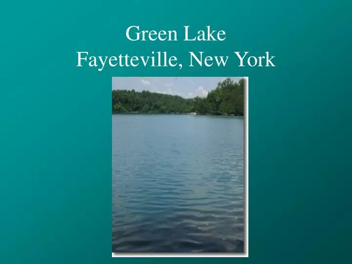 green lake fayetteville new york