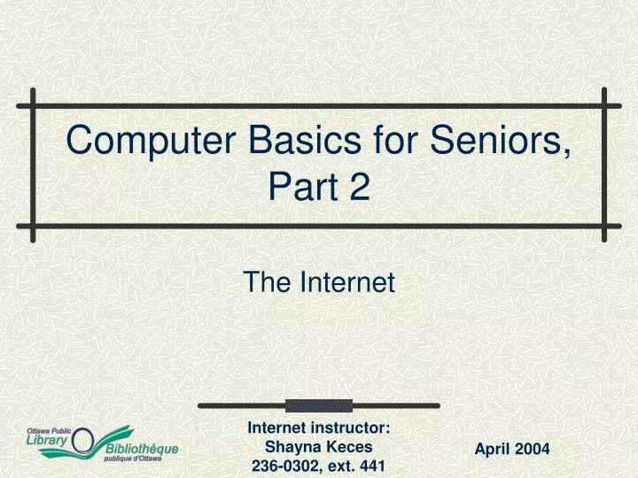 computer basics for seniors part 2