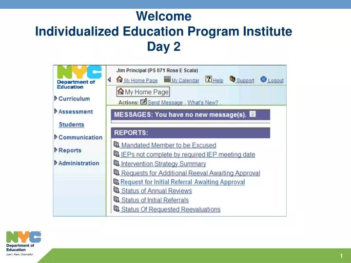 welcome individualized education program institute day 2