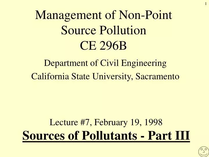 management of non point source pollution ce 296b