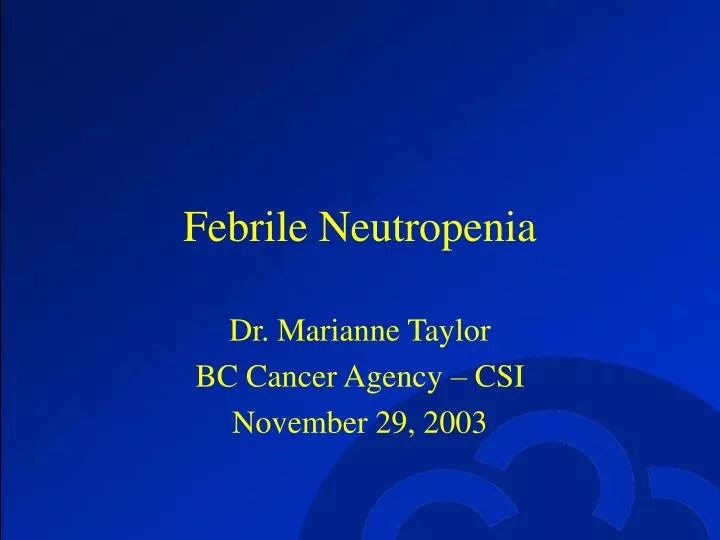 febrile neutropenia