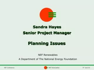 Sandra Hayes Senior Project Manager
