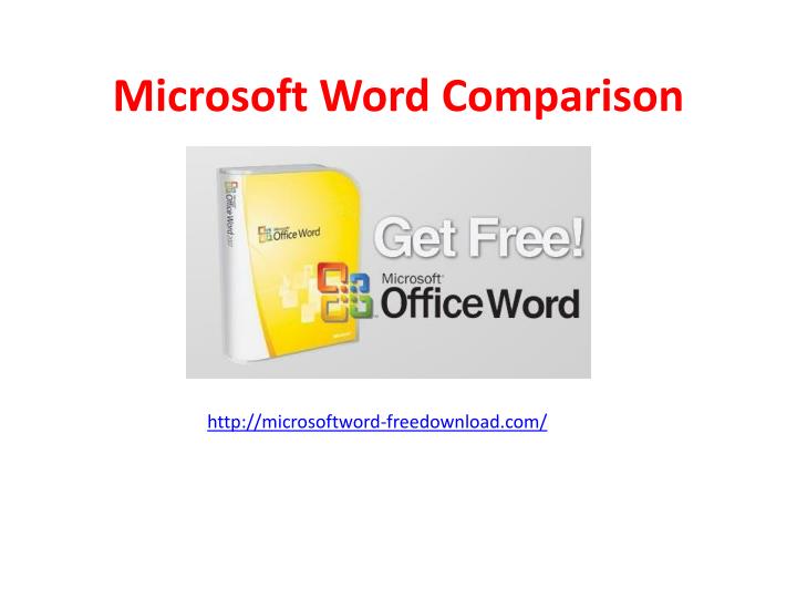 microsoft word comparison