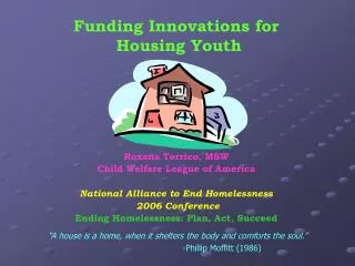 Funding Innovations for Housing Youth