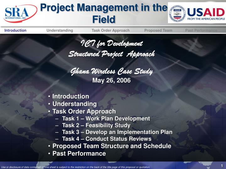 project management in the field