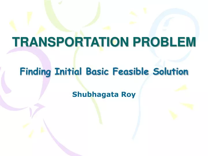 transportation problem