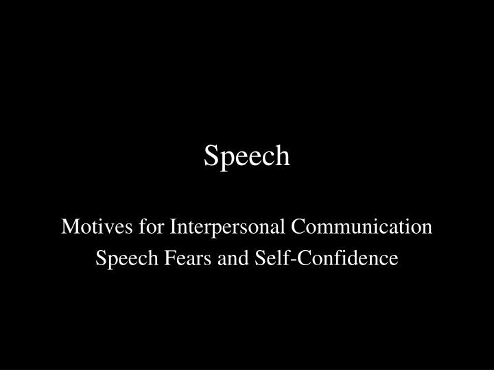 speech