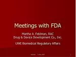 Meetings with FDA