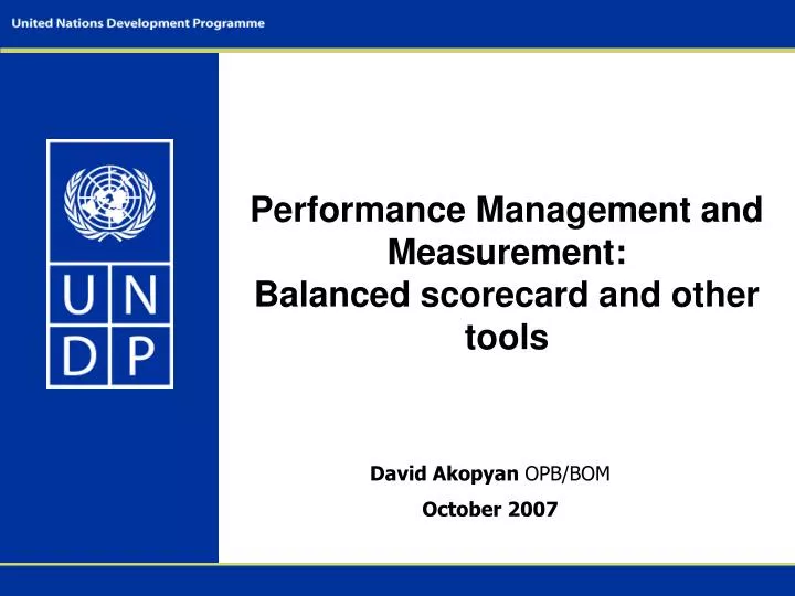 performance management and measurement balanced scorecard and other tools