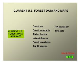 CURRENT U.S. FOREST DATA AND MAPS
