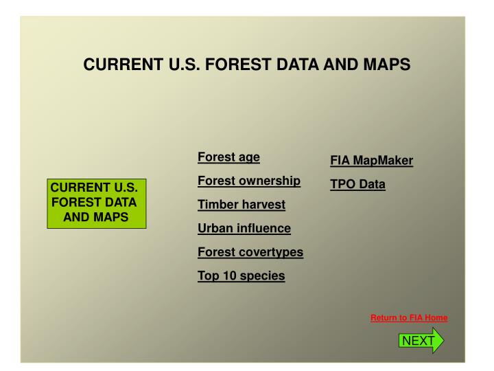 current u s forest data and maps