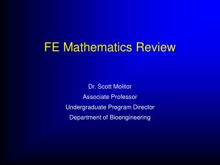 FE Mathematics Review