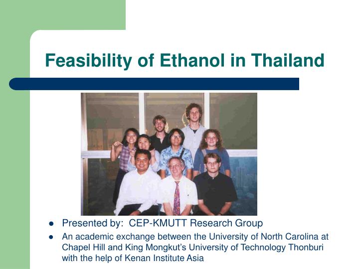 feasibility of ethanol in thailand