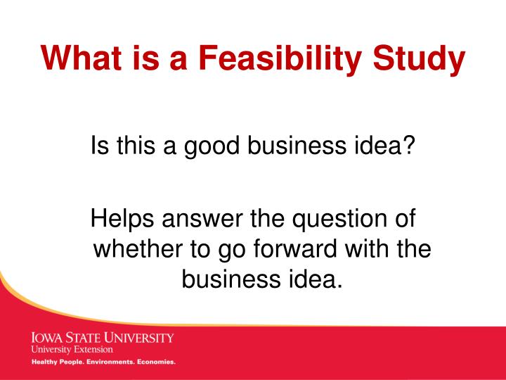 what is a feasibility study