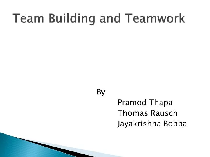 team building and teamwork