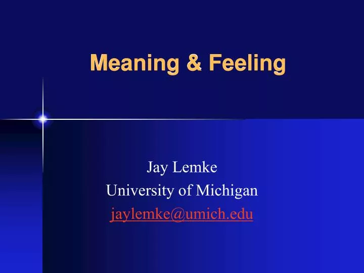meaning feeling