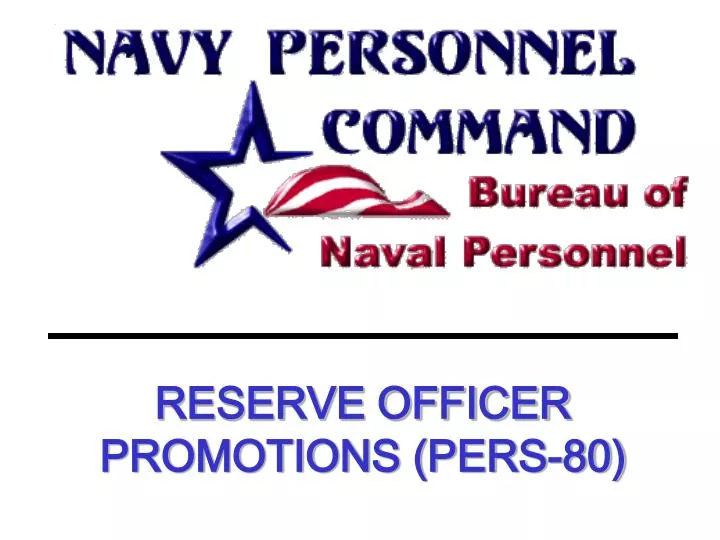 reserve officer promotions pers 80