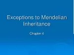 Exceptions to Mendelian Inheritance - slide 1