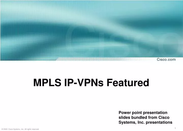 mpls ip vpns featured