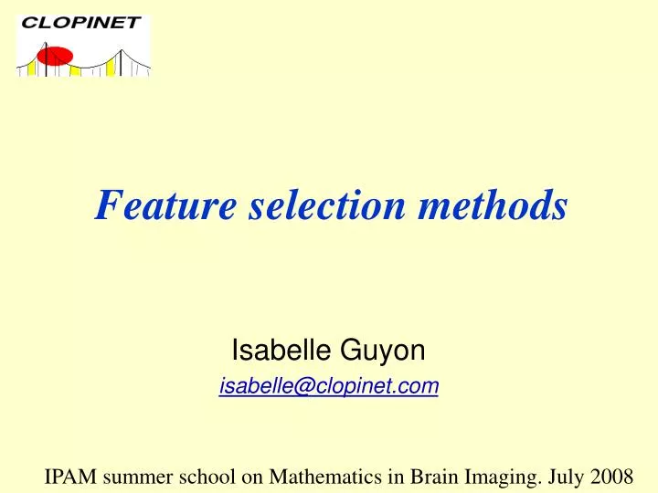 feature selection methods