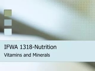IFWA 1318-Nutrition